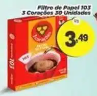 Amarelinha Supermercados Filtro de Papel 103 3 Corações oferta