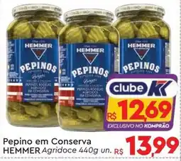 Supermercados Koch Pepino em Conserva HEMMER Agridoce oferta