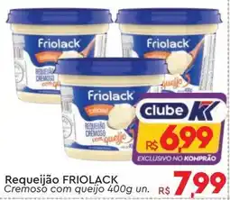 Supermercados Koch Requeijão friolack cremoso com queijo oferta