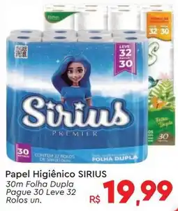 Supermercados Koch Papel Higiênico SIRIUS oferta