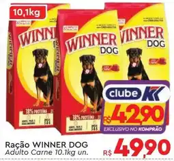 Supermercados Koch Ração winner dog adulto carne oferta