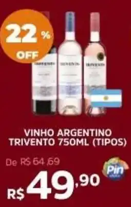 Pinheiro Supermercado vinho argentino trivento oferta