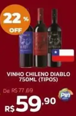 Pinheiro Supermercado vinho chileno diablo oferta