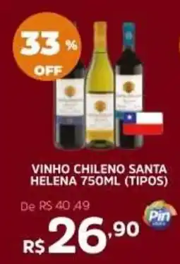 Pinheiro Supermercado vinho chileno santa helena 750ml (tipos) oferta