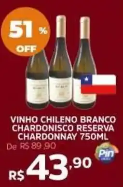 Pinheiro Supermercado vinho chileno branco chardonnisco reserva chardonnay oferta