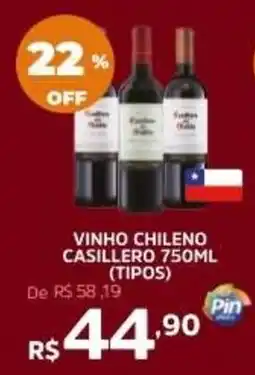 Pinheiro Supermercado vinho chileno casillero 750ml oferta