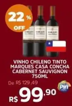 Pinheiro Supermercado vinho chileno tinto marques casa concha cabernet sauvignon oferta