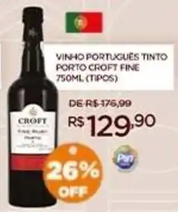 Pinheiro Supermercado vinho português tinto porto croft fine oferta