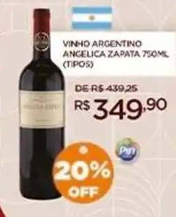 Pinheiro Supermercado vinho argentino angelica zapata oferta
