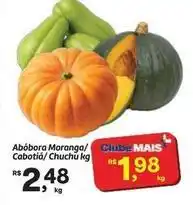 Mais - abóbora moranga/cabotiá/chuchuchu