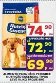 Roldão Pedigree - alimento para caes nutrição esseccial tipos leve 10.14g pague oferta