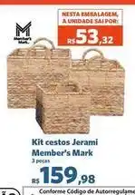 Sam's Club Member's mark - kit cestos jerami oferta
