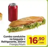 Carrefour Combo sanduíche na baguete + refrigerante, 350ml oferta