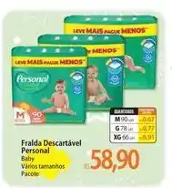 Atacadão Personal baby - fralda descartável oferta