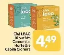 Supermercados Nori Chá LEÃO 10 sachês Camomila, Hortelã e Capim Cidreira oferta