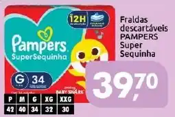 Supermercados Nori Fraldas descartáveis pampers super sequinha oferta