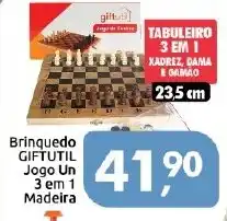 Supermercados Nori Brinquedo giftutil jogo un 3 em 1 madeira oferta