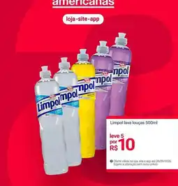 Lojas Americanas Bom - limpa lava louças oferta