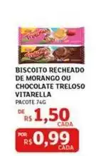 Assaí Atacadista Vitarella - biscoito recheado de morango ou chocolate treloso oferta