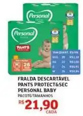 Assaí Atacadista Personal baby - fralda descartável pants protect&sec oferta
