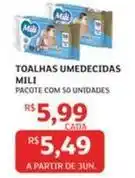 Assaí Atacadista Mili - toalhas umedecidas oferta