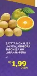 Assaí Atacadista Monalisa - batata monalisa lavada, abobora japonesa ou laranja-pera oferta