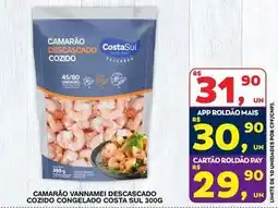 Roldão Costa sul - camarão cozido congelado costa sul oferta