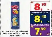 Roldão Ruffles - batata original ou sour cream e cebola oferta