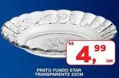 Roldão Star - prato fundo star transparente oferta