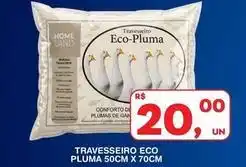 Roldão Home - travesseiro eco pluma 50cm x 70cm oferta