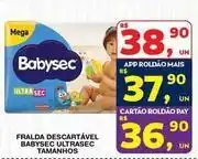 Roldão Babysec - fralda descartável ultrasec tamanhos oferta