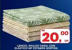 Lencol avulso casal com elástico mf estampa