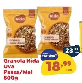Amigão Calçados Granola nida uva passa/mel oferta