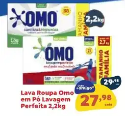 Amigão Calçados Lava Roupa Omo em Pó Lavagem Perfeita oferta