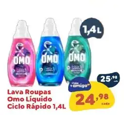 Amigão Calçados Lava Roupas Omo Líquido Ciclo Rápido oferta
