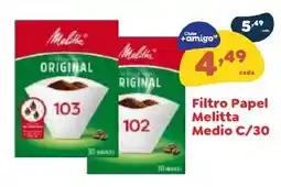 Amigão Calçados Filtro papel melitta medio c/30 oferta