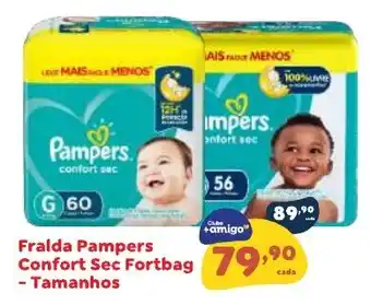 Fralda Pampers Confort Sec Fortbag - Tamanhos