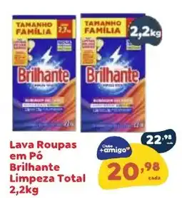 Amigão Supermercados Lava Roupas em Pó Brilhante Limpeza Total oferta