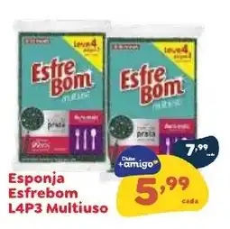 Amigão Supermercados Esponja Estrebom L4P3 Multiuso oferta