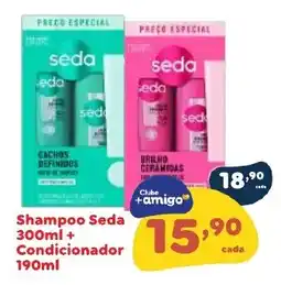 Amigão Supermercados Shampoo seda + condicionador oferta