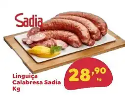 Amigão Supermercados Linguiça Calabresa Sadia oferta