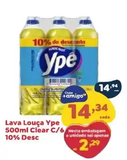 Amigão Supermercados Lava louça ype clear c/6 oferta