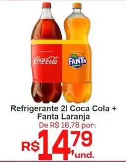 Cocipa Refrigerante 2l Coca Cola + Fanta Laranja oferta