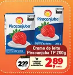 Safra Supermercados Creme de leite Piracanjuba oferta
