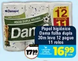 Safra Supermercados Papel higiênico dama folha dupla oferta
