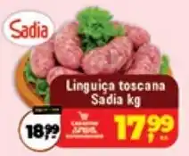 Safra Supermercados Linguica toscana Sadia kg oferta