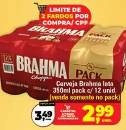 Safra Supermercados Cerveja brahma lata oferta