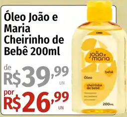 Supermercado Dalben Óleo joão e maria cheirinho de bebê oferta