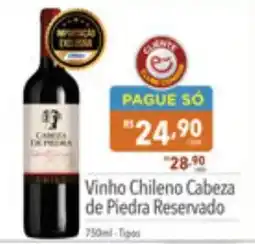 Supermercados Condor Vinho chileno cabeza de piedra reservado oferta