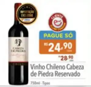 Supermercados Condor Vinho chileno cabeza de piedra reservado oferta
